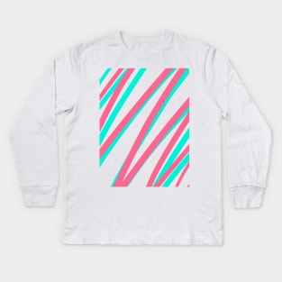 80s 90s retro pattern Kids Long Sleeve T-Shirt